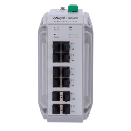 Switch industrial para exteriores con gestión en la nube y puertos PoE (RG-NIS3100-8GT4SFP-HP)