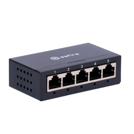 Switch de red para conectar 5 dispositivos por cable en casa u oficina (SF-SW05-G-M)