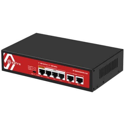 Switch para conectar cámaras de seguridad con alimentación PoE integrada (SF-SW0604HIPOE-G-60)