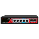 Switch PoE para conectar cámaras de seguridad y dispositivos de red (SF-SW0704HIPOE-GMF-65)