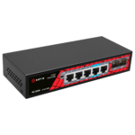 Switch PoE para conectar cámaras de seguridad y dispositivos de red (SF-SW0704HIPOE-GMF-65)