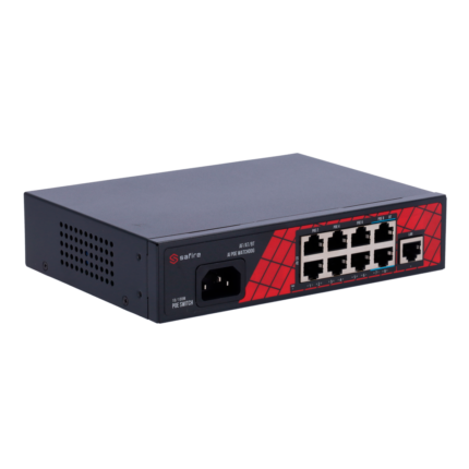 Switch PoE para conectar cámaras de seguridad sin cables de corriente (SF-SW0908HIPOE-120)