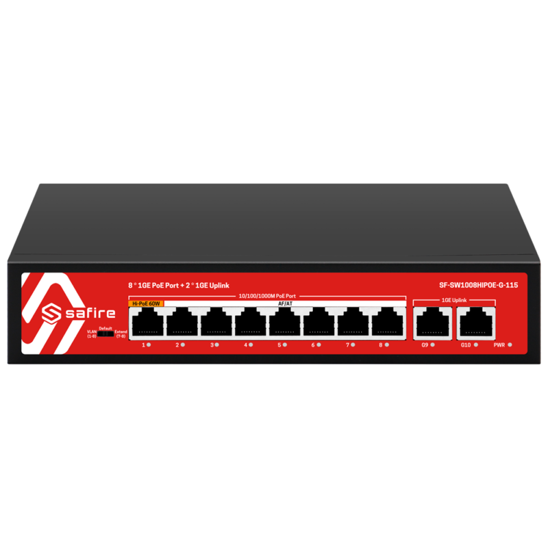Switch para alimentar cámaras de seguridad y dispositivos PoE