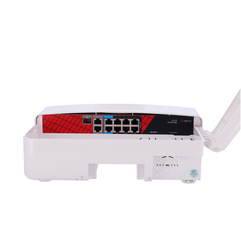 Switch PoE exterior para cámaras de seguridad y dispositivos WiFi
