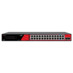 Switch de red para conectar y alimentar 24 cámaras PoE