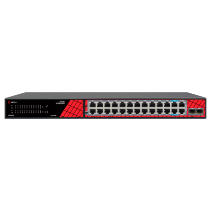 Switch de red para conectar y alimentar 24 cámaras PoE