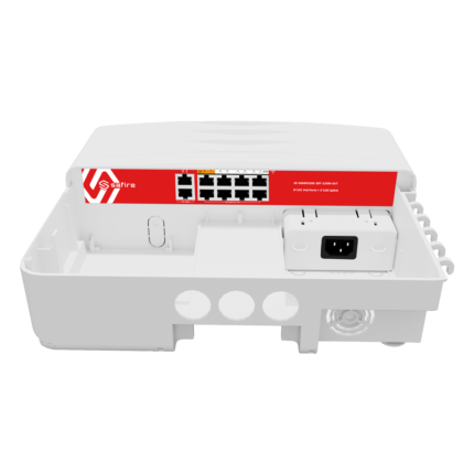 Switch PoE exterior para cámaras de seguridad en instalaciones al aire libre