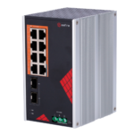 Switch industrial para cámaras PoE en instalaciones exigentes (SF-SWI1008HIPOE-GF-AC-130-DIN)