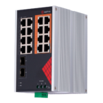 Switch industrial para cámaras IP con alimentación PoE en carril DIN (SF-SWI1808HIPOE-GF-AC-130-DIN)
