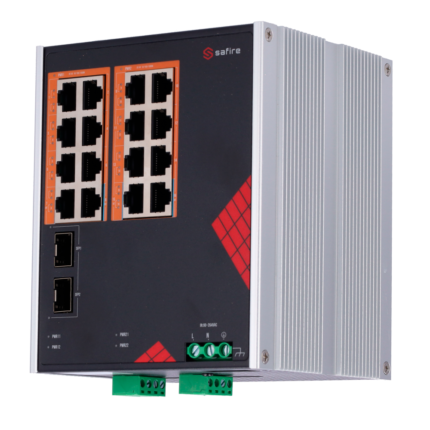 Switch industrial para cámaras y dispositivos PoE en carril DIN