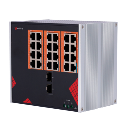 Switch industrial para cámaras PoE en instalaciones exigentes (SF-SWI2624HIPOE-GF-AC-390-DIN)