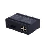 Switch gestionable con PoE para carril DIN en instalaciones industriales