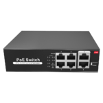 Switch para conectar cámaras de seguridad con alimentación PoE integrada (SW0604POE-65-E)