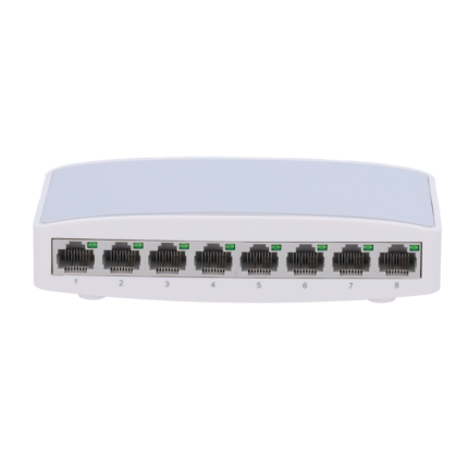 Switch de red para conectar 8 dispositivos por cable en casa u oficina (SW08)