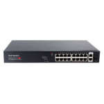 Switch PoE para conectar cámaras y dispositivos de red, 16 puertos