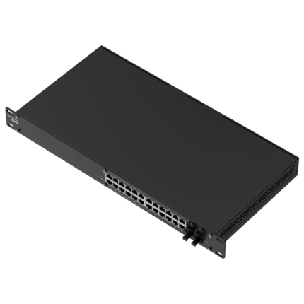 Switch industrial gestionable con PoE+ para entornos de fabricación