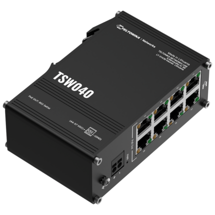 Switch industrial para alimentar cámaras y dispositivos por cable (TK-TSW040)