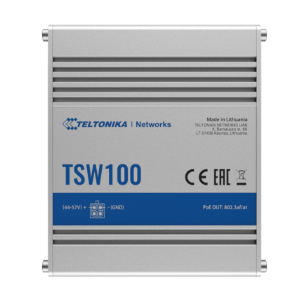Switch industrial para alimentar cámaras y dispositivos por cable (TK-TSW100)
