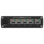 Switch industrial para alimentar cámaras y dispositivos vía cable