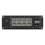 Switch industrial gestionable con PoE+ para entornos de fábrica y automatización