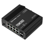 Switch industrial gestionable con PoE+ para entornos de fábrica y automatización