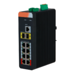 Switch industrial gestionable para redes en entornos hostiles con PoE (XS-SWI1008HIPOE-MGF-120-DIN)