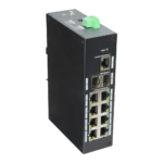 Switch industrial para entornos hostiles con conexión de fibra óptica