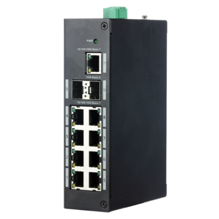 Switch industrial para entornos hostiles con conexión de fibra óptica