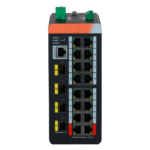Switch industrial gestionable para redes en entornos extremos con PoE (XS-SWI2016HIPOE-MGF-240-DIN)