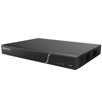 Grabador de vídeo para 16 cámaras IP con almacenamiento en disco