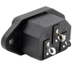 Adaptador para conectar cable de corriente a entrada IEC C14 empotrada