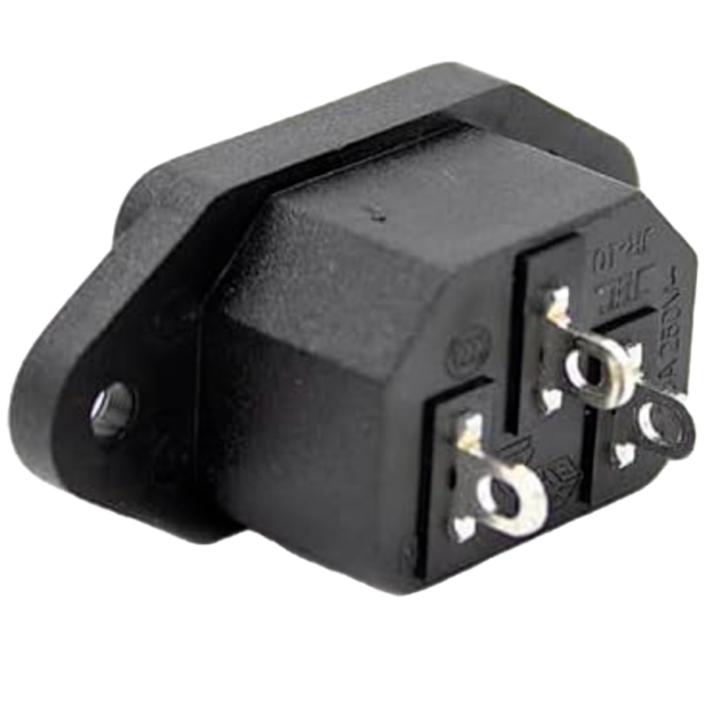 Adaptador para conectar cable de corriente a entrada IEC C14 empotrada