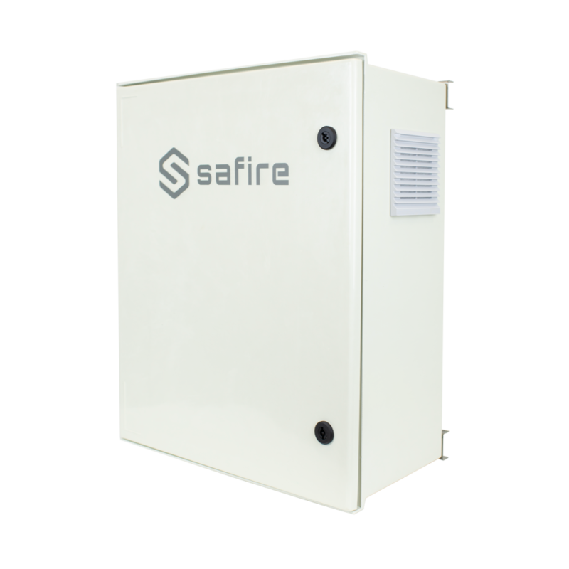 Armario exterior para instalaciones de videovigilancia autónoma (SF-BOX0812V-UPS-IP55)