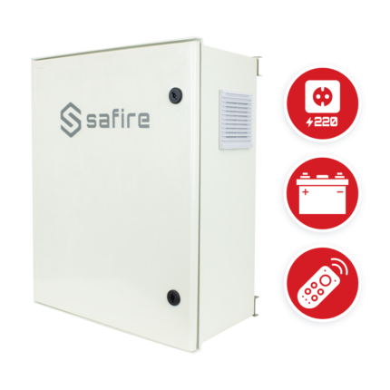 Armario exterior para instalaciones de videovigilancia autónoma (SF-BOX0812V-UPS-IP55)