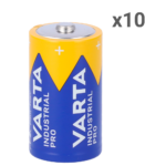 Pilas grandes tipo D para linternas y radios – Pack 10 unidades