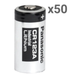 Pack 50 pilas de litio CR1123A Panasonic 3V para dispositivos