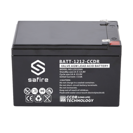 Batería de respaldo recargable para alarmas y sistemas de seguridad (BATT-1212-CCDR)