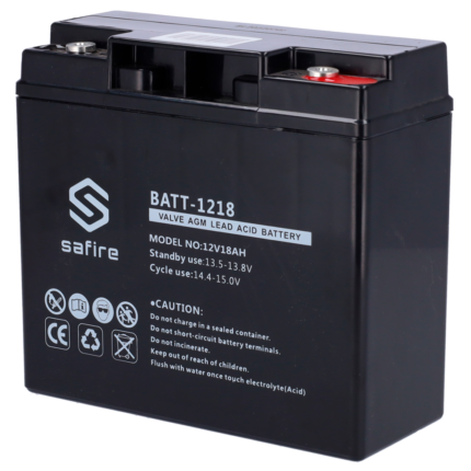Batería de respaldo recargable para alarmas, SAI y sistemas de seguridad (BATT-1218)