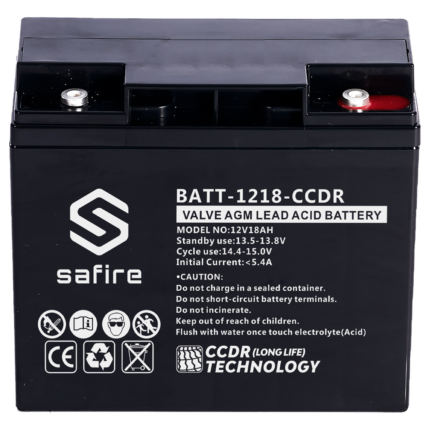Batería de respaldo 12V recargable para sistemas de alarma y SAI