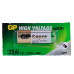Pila 12V A23 para mandos de garaje, alarmas y llaveros