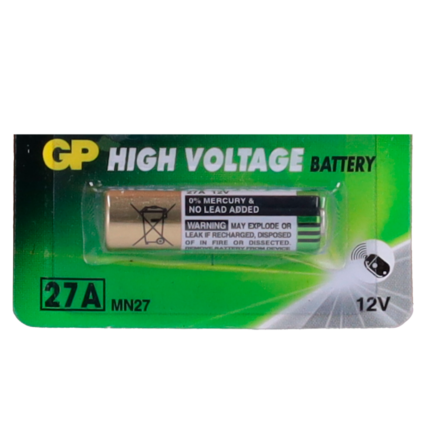 Pila 12V para mandos de garaje, alarmas y llaveros remotos