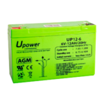 Batería de repuesto para alarmas, SAI y sistemas de seguridad 6V (BATT-6012-U)