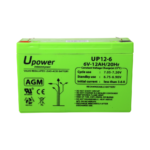 Batería de repuesto para alarmas, SAI y sistemas de seguridad 6V (BATT-6012-U)