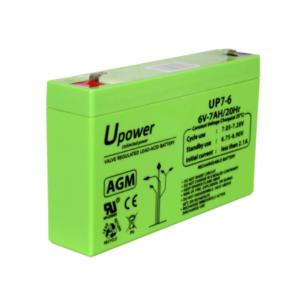 Batería de repuesto para alarmas, SAI y sistemas de seguridad 6V (BATT-6070-U)