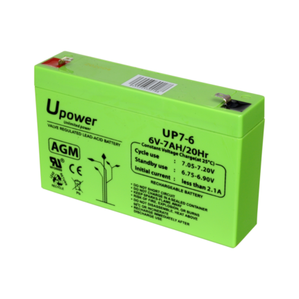 Batería de repuesto para alarmas, SAI y sistemas de seguridad 6V (BATT-6070-U)
