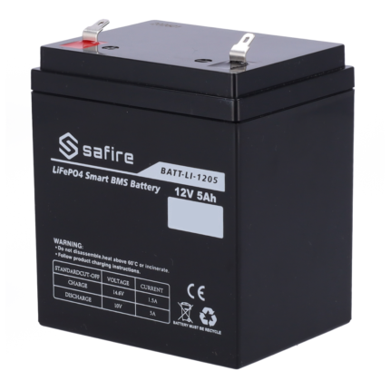 Batería de litio recargable 12V para sistemas solares y alarmas