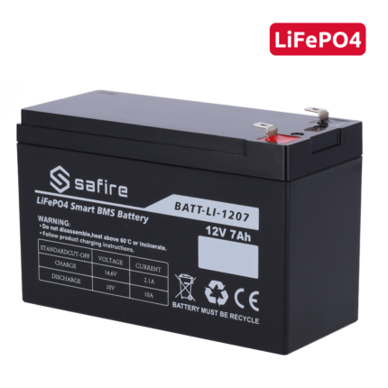 Batería de litio recargable 12V para sistemas de alarma y SAI