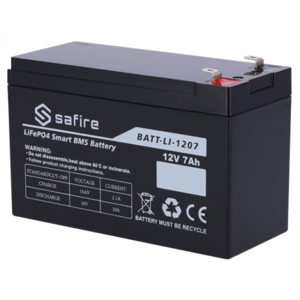 Batería de litio recargable 12V para sistemas de alarma y SAI