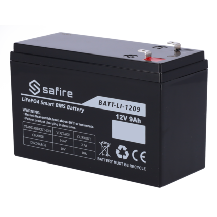 Batería de litio recargable 12V para sistemas de alarma y solar