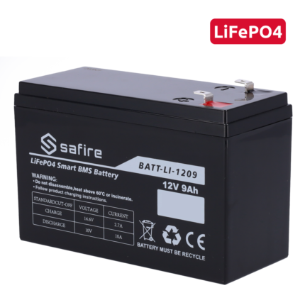Batería de litio recargable 12V para sistemas de alarma y solar